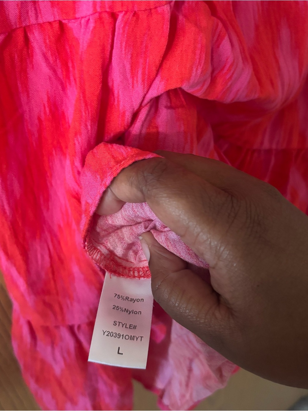 Pomander Place Hot Pink Ikat Dress Sz L NWOT - Picture 5 of 5